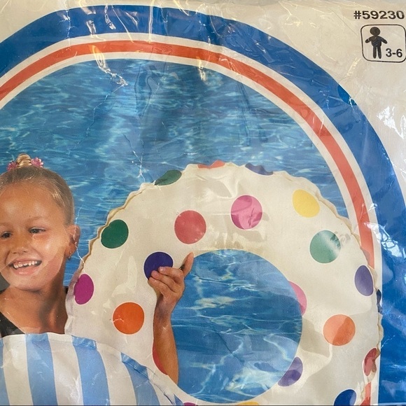 Vintage Intex Polka Dot Swim Ring Inflatable 59230 - Picture 4 of 4
